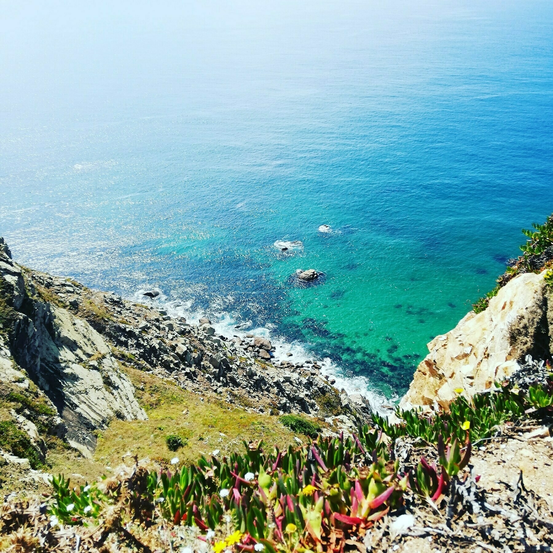 beautiful view of the sea from a cliff 